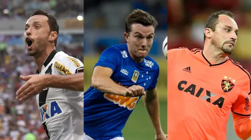Nenê, Dagoberto e Magrão: jogadores nunca foram convocados pela Seleção Brasileira. Fotos: Buda Mendes/Getty Images, Washington Alves/Getty Images e Buda Mendes/Getty Images