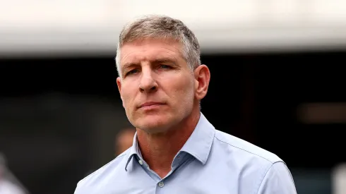 Palermo durante partida contra o Santos, na Vila