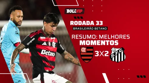 Flamengo 3 x 2 Santos. Foto: Gilvan de Souza/Flamengo