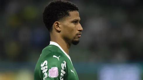 Murilo, jogador do Palmeiras, durante partida contra o Vasco no estadio Arena Allianz Parque pelo campeonato Brasileiro A 2025. Foto: Anderson Romao/AGIF