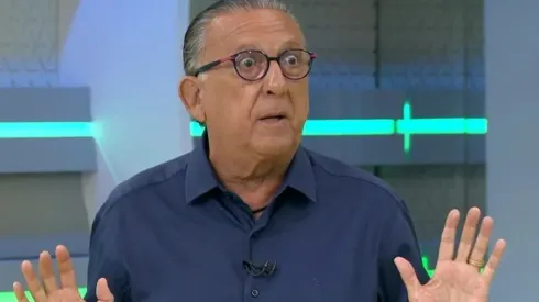 Galvão Bueno se posicionou sobre discurso de jogador do Palmeiras. Foto: Reprodução/Sportv