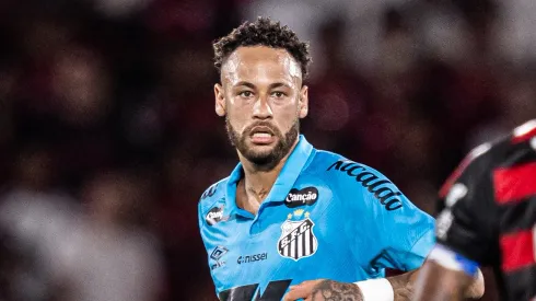 Neymar durante jogo contra o Flamengo no Maracanã. Foto: Raul Baretta/ Santos FC