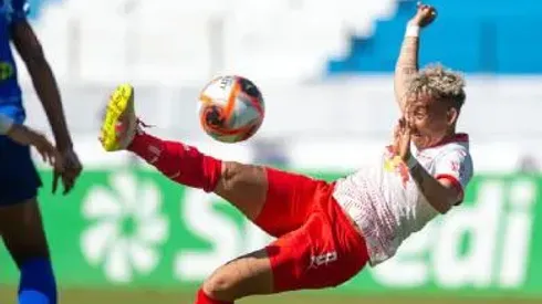 Jane marcou duas vezes para o Bragantino. Foto: Anderson Romão/Ag. Paulistão