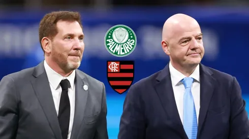 Alejandro Dominguez ao lado de Gianni Infantino –
Foto: Hector Vivas/Getty Images