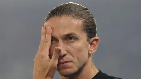 Filipe Luís, entrenador del Flamengo en un partido del campeonato brasileño (Foto: Wagner Meier/Getty Images)