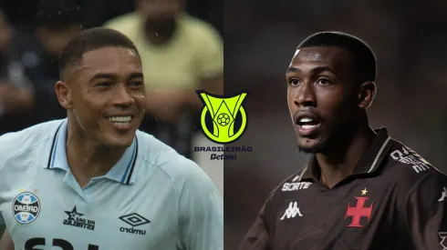 Carlos Vinicius do Grêmio e Rayan do Vasco – Fotos: Jorge Rodrigues/AGIF e Anderson Romão/AGIF