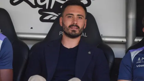 Davide Ancelotti tecnico do Botafogo durante partida contra o Santos no estadio Engenhao pelo campeonato Brasileiro A 2025. Foto: Thiago Ribeiro/AGIF