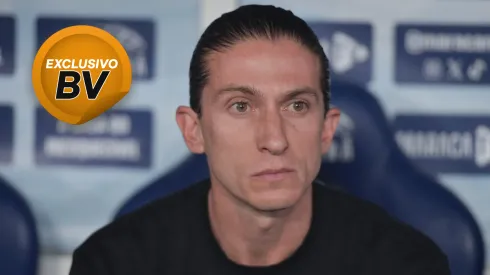 Filipe Luis técnico do Flamengo durante partida contra o Cruzeiro no estádio Maracanã pelo campeonato Brasileiro A 2025. Foto: Thiago Ribeiro/AGIF