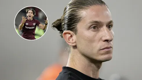 Filipe Luís dá resposta atravessada sobre Zubeldía após Fla-Flu. Foto: Alexandre Loureiro/AGIF