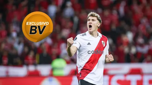 RS – PORTO ALEGRE – 08/08/2023 – LIBERTADORES 2023, INTERNACIONAL X RIVER PLATE – Colidio jogador do River Plate comemora gol marcado de penalti em decisao durante partida contra o Internacional no estadio Beira-Rio pelo campeonato Libertadores 2023. Foto: Maxi Franzoi/AGIF