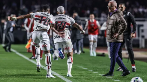 Luciano, jogador do São Paulo comemora seu gol durante partida contra o Corinthians no estadio Morumbi pelo campeonato Brasileiro A 2025. Foto: Marcello Zambrana/AGIF