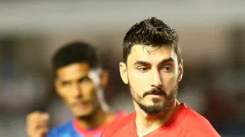 Rafael durante jogo do SPFC na Vila Belmiro.