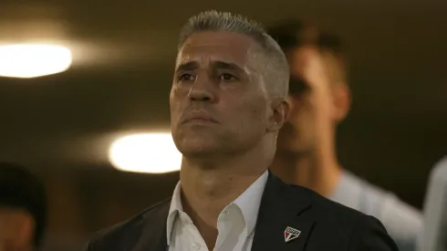 SP – MIRASSOL – 19/10/2025 – BRASILEIRO A 2025, MIRASSOL X SAO PAULO – Herman Crespo tecnico do Sao Paulo durante partida contra o Mirassol no estadio Jose Maria de Campos Maia pelo campeonato Brasileiro A 2025. Foto: Vinicius Silva/AGIF