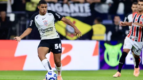 Gui Negão, jogador do Corinthians, durante partida contra o Sao Paulo no estadio Arena Corinthians pelo campeonato Brasileiro A 2025. Foto: Marcello Zambrana/AGIF