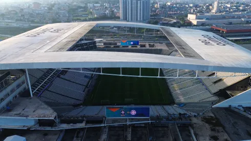 SP – SAO PAULO – 10/06/2025 – ELIMINATORIAS COPA DO MUNDO 2026, SELECAO BRASILEIRA X PARAGUAI – Vista Aerea da Neo Quimica Arena em Sao Paulo (SP), antes da partida entre Brasil e Paraguai pelas Eliminatorias da Copa do Mundo 2026. Foto: Marlon Costa/AGIF
