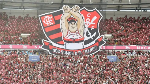 Torcida do Flamengo durante partida contra Gremio no estadio Maracana pelo campeonato Brasileiro A 2025. Foto: Thiago Ribeiro/AGIF