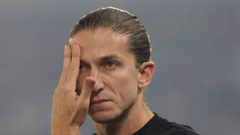Filipe Luis durante partida do Flamengo na Série A