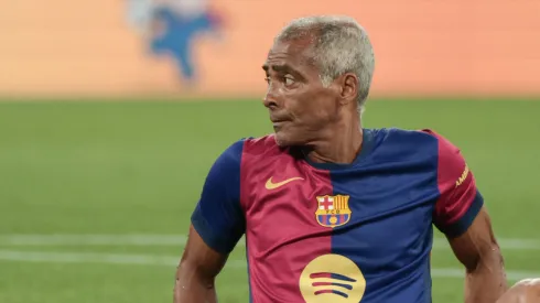 PR – CURITIBA – 17/11/2024 – AMISTOSO BENEFICENTE, BARCELONA LEGENDS X PELE LEGENDS – Romario jogador do Barcelona Legends durante partida beneficente no estadio Arena da Baixada Foto: Robson Mafra/AGIF