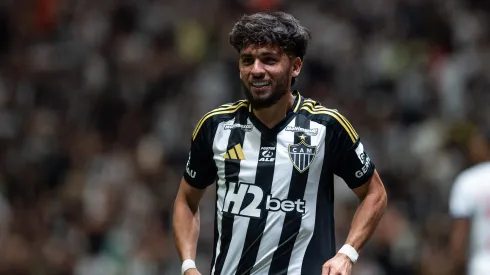 MG – BELO HORIZONTE – 05/11/2025 – BRASILEIRO A 2025, ATLETICO-MG X BAHIA – Biel jogador do Atletico-MG comemora seu gol durante partida contra o Bahia no estadio Arena MRV pelo campeonato Brasileiro A 2025. Foto: Alessandra Torres/AGIF