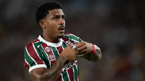 John Kennedy durante comemoração do gol marcado pelo Fluminense na goleada diante do São Paulo