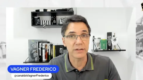 Jornalista e setorista do Santos, Vagner Frederico
Foto: Reprodução/YouTube