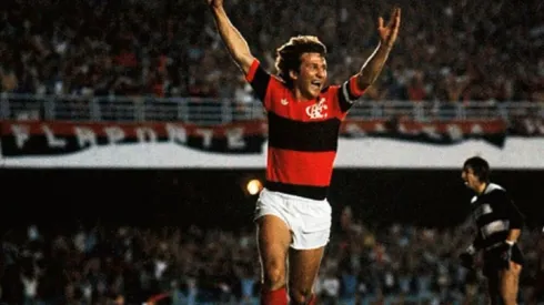 Foto: Divulgação/Flamengo – Zico comemora gol pelo Flamengo