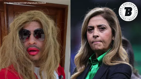 Leila Pobreza, sósia, e Leila Pereira, presidente do Palmeiras