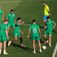 Jogadores do Palmeiras treinam em Lima antes da final da Libertadores contra o Flamengo
