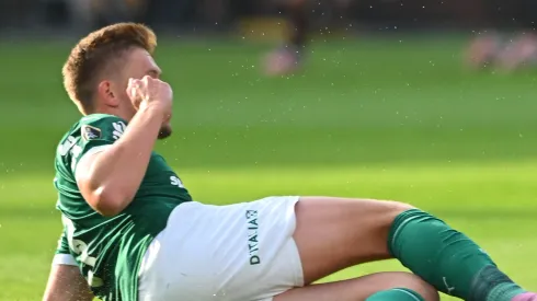 Bruno Fuchs, zagueiro do Palmeiras em partida pelo campeonato brasileiro (Foto: Rodrigo Valle/Getty Images)
