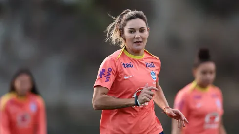 Gabi Zanotti em treinamento com a Seleção Brasileira – Foto: Lívia Villas Boas/CBF