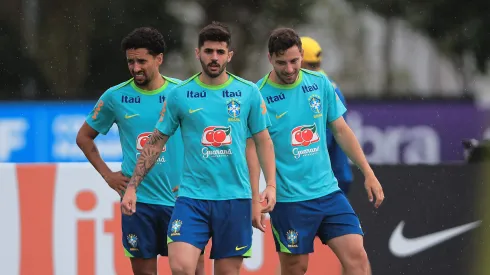 Beraldo jogador do Brasil durante treino no Centro de Treinamento CT Joaquim Grava.