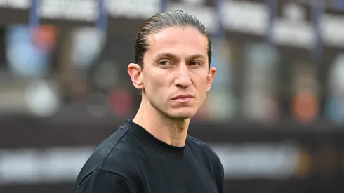 Filipe Luís durante Palmeiras x Flamengo. Photo by Rodrigo Valle/Getty Images