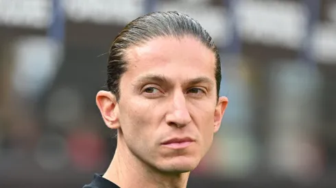 Filipe Luís, técnico do Flamengo em partida pelo campeonato brasileiro (Foto: Rodrigo Valle/Getty Images)