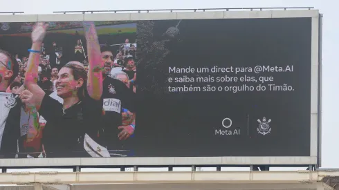 Além de estar nos uniformes, a ação também foi divulgada no telão da Neo Química Arena