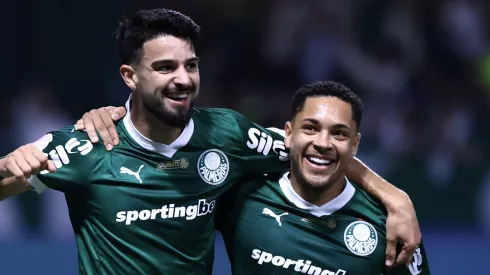 Flaco e Roque no Palmeiras. Foto: Marcello Zambrana/AGIF