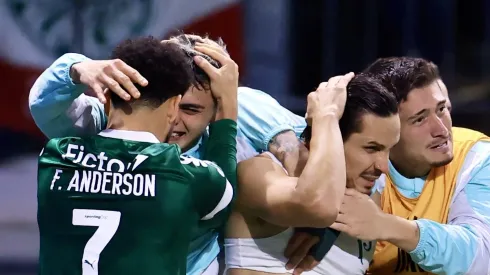 Veiga durante partida no Allianz Parque pelo Palmeiras.