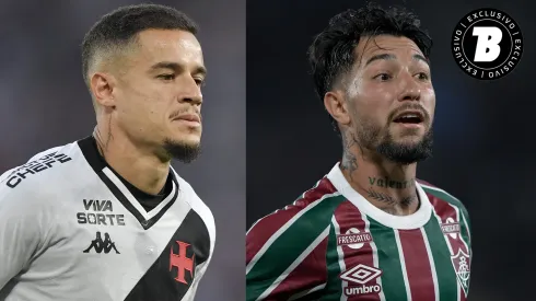 Coutinho e Acosta vão se enfrentar em Vasco x Fluminense – Fotos: Thiago Ribeiro/AGIF