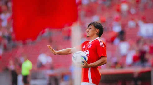 Bernabei jogador do Internacional durante partida contra o Bragantino no estádio Beira-Rio pelo campeonato Brasileiro A 2025. Foto: Cristiano Junior/AGIF