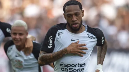 SP – SAO PAULO – 07/12/2025 – BRASILEIRO A 2025, CORINTHIANS X JUVENTUDE – Jose Martinez jogador do Corinthians comemora seu gol durante partida contra o Juventude no estadio Arena Corinthians pelo campeonato Brasileiro A 2025. Foto: Anderson Romao/AGIF