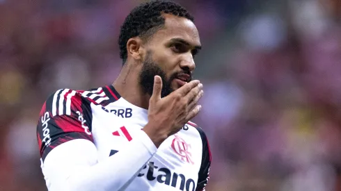 PE – SAO LOURENCO DA MATA – 15/11/2025 – BRASILEIRO A 2025, SPORT X FLAMENGO – Juninho jogador do Flamengo comemora seu gol durante partida contra o Sport no estadio Arena Pernambuco pelo campeonato Brasileiro A 2025. Foto: Rafael Vieira/AGIF