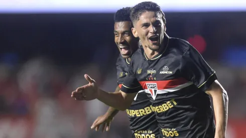SP – SAO PAULO – 24/08/2025 – BRASILEIRO A 2025, SAO PAULO X ATLETICO-MG – Pablo Maia jogador do Sao Paulo comemora seu gol durante partida contra o Atletico-MG no estadio Morumbi pelo campeonato Brasileiro A 2025. Foto: Alan Morici/AGIF
