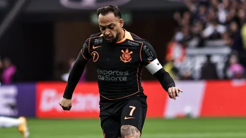 Maycon jogador do Corinthians durante partida contra o Ceara no estadio Arena Corinthians pelo campeonato Brasileiro A 2025. Foto: Fabio Giannelli/AGIF