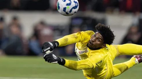 – Hugo Souza goleiro do Corinthians durante Copa Do Brasil 2025. Foto: Paulo De Tarso/AGIF