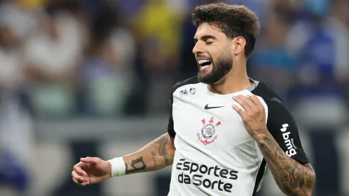 Yuri Alberto, jogador do Corinthians, lamenta durante partida contra o Cruzeiro no estadio Mineirao pelo campeonato Brasileiro A 2025. Foto: Gilson Lobo/AGIF