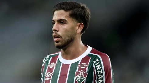Nonato jogador do Fluminense durante partida contra o Once Caldas no estadio Maracana pelo campeonato Copa Sul-americana 2025. Foto: Thiago Ribeiro/AGIF
