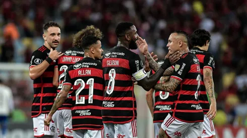 Cebolinha comemora gol pelo Flamengo