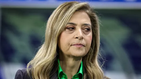 Leila Pereira em partida do Palmeiras. Foto: Fabio Giannelli/AGIF