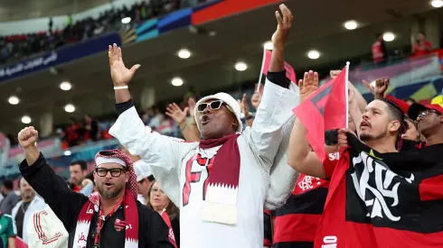 Em Doha, Catar, torcedores do Flamengo estiveram em clima de festa antes do início da partida contra o PSG pela final do Intercontinental. (Getty Images/Getty Images)