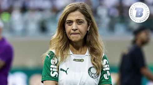 Leila Pereira presidente do Palmeiras durante partida na Arena Barueri