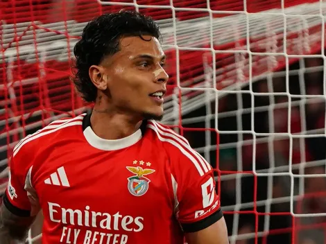 Richard Ríos, ex-Palmeiras, é exaltado durante vitória do Benfica